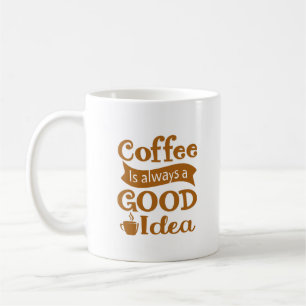 Koffie is altijd een goed idee T-shirt lang Schort Koffiemok