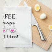 Koffie is altijd een goed idee! theedoek (Quarter Fold)