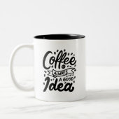 Koffie is Altijd Een Goed Idee, Tweekleurige Koffiemok (Links)