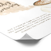 Koffie is brouwen Hoe groot is mama's buik spel Poster (Hoek)