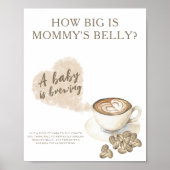 Koffie is brouwen Hoe groot is mama's buik spel Poster (Voorkant)