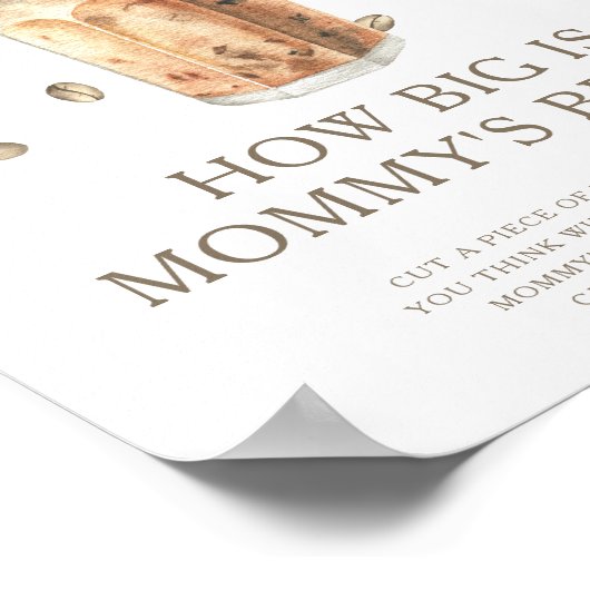 Koffie is brouwen Hoe groot is mama's buik spel Poster (Hoek)
