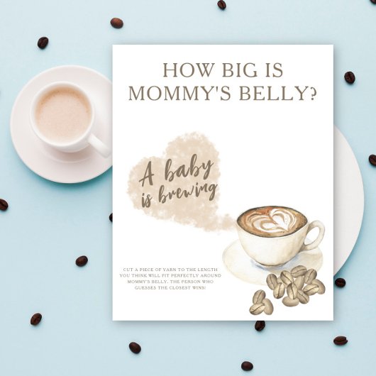 Koffie is brouwen Hoe groot is mama's buik spel Poster