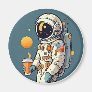 Koffie is BUITEN DEZE WERELD astronaut ruimtereize Magneet