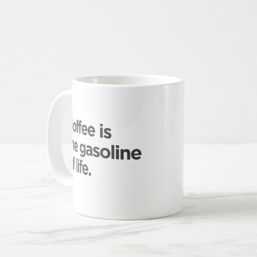 Koffie is de brandstof van het leven Mok (Voorkant links)