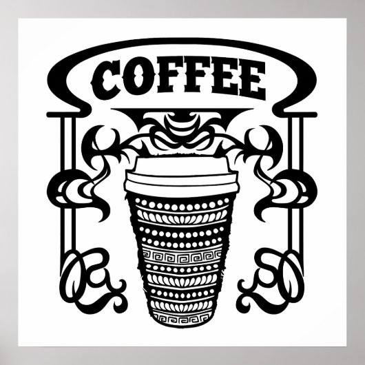 Koffie is de favoriete Drink van iedereen Poster (Voorkant)