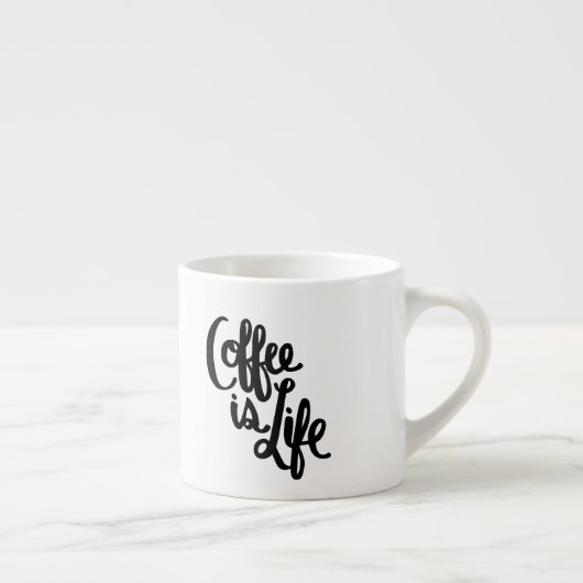 Koffie is de mok van het leven espresso (Rechts)