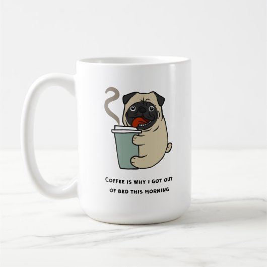 Koffie is de reden waarom ik uit bed ben koffiemok (Links)