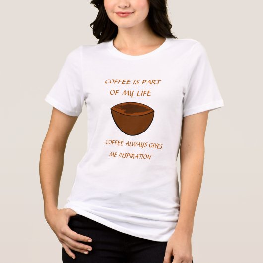 KOFFIE IS EEN DEEL VAN MIJN LEVEN Tri-Blend SHIRT (Voorkant)