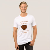 KOFFIE IS EEN DEEL VAN MIJN LEVEN Tri-Blend SHIRT (Voorkant volledig)