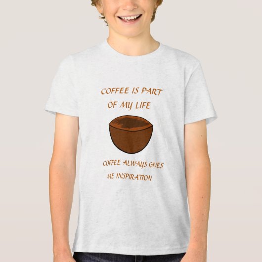 KOFFIE IS EEN DEEL VAN MIJN LEVEN Tri-Blend SHIRT (Voorkant)