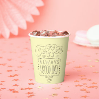 koffie is een goed idee papieren bekers