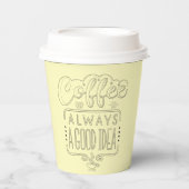 koffie is een goed idee papieren bekers (Voorkant)