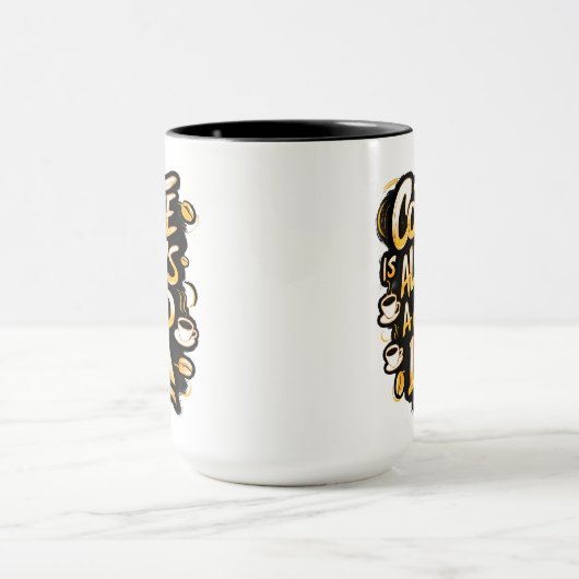 Koffie is een goede quote #2 mok (Midden)