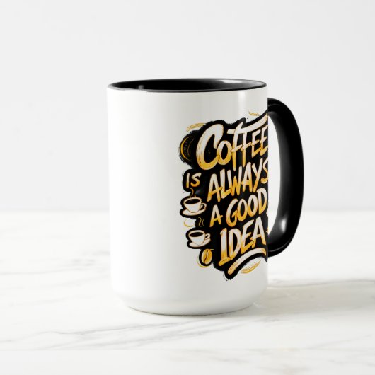 Koffie is een goede quote #2 mok (Voorkant rechts)