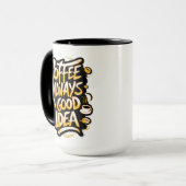 Koffie is een goede quote #2 mok (Voorkant links)