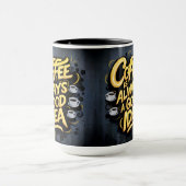 Koffie is een goede quote #4 mok (Midden)