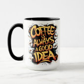 Koffie is een goede quote mok (Links)