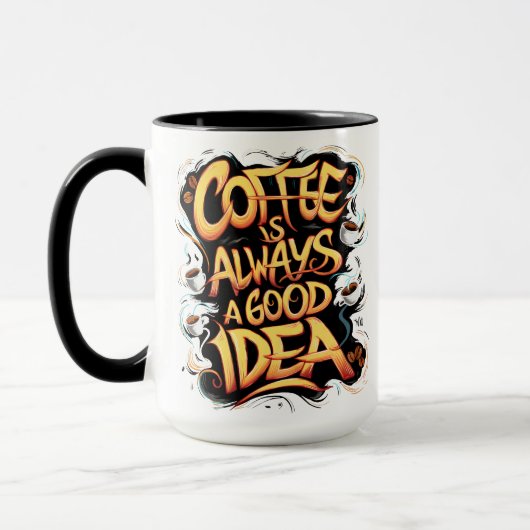 Koffie is een goede quote mok (Links)