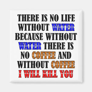 Koffie is een grappige koelkast voor de bioscoop magneet