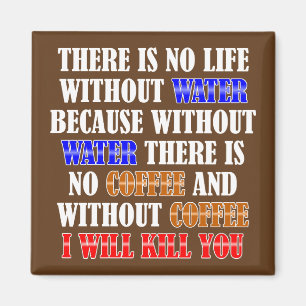 Koffie is een grappige koelkast voor de bioscoop magneet