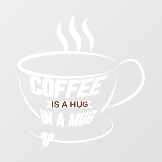 Koffie is een horde in een Mok Koffiewinkelbedrijf Raamsticker (Vel)