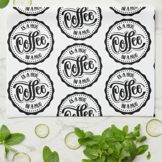 Koffie is een horde in een Mok Theedoek (Gevouwen)