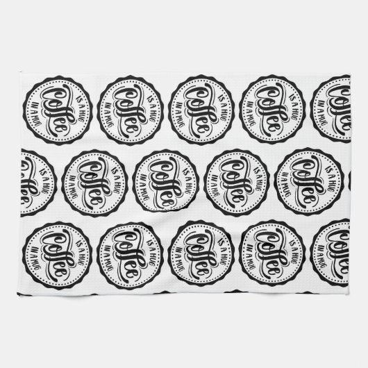 Koffie is een horde in een Mok Theedoek (Horizontaal)