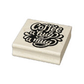 Koffie is een knuffel in een mok rubberstempel (Stempel)