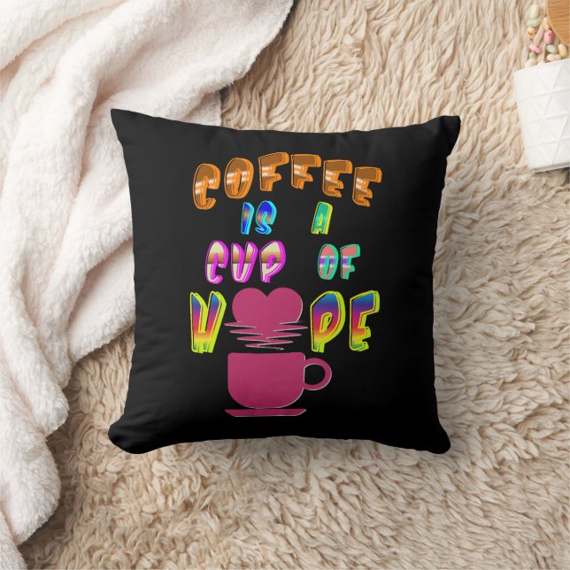 Koffie is een kopje hoop kussen (Deken)