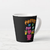 Koffie is een kopje hoop latte mok (Rechterhoek)