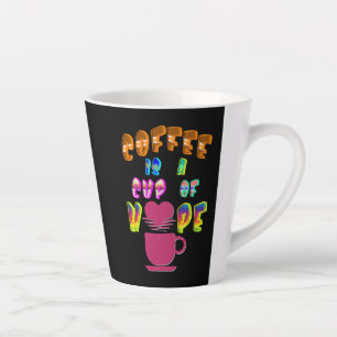 Koffie is een kopje hoop latte mok