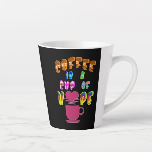 Koffie is een kopje hoop latte mok (Rechts)