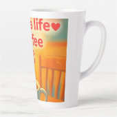Koffie is een leven latte mok (Rechts)
