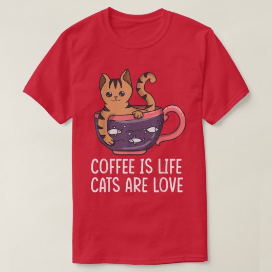 Koffie is een liefdeskatster die vader Drink T-shirt (Design voorkant)