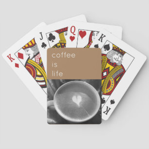 Koffie is een Life-speelkaart Pokerkaarten