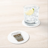 Koffie is een mensenrecht, Koffiebeker met citaat Ronde Kartonnen Onderzetter (Insitu)