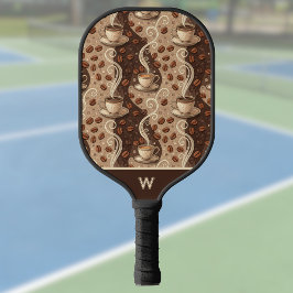 Koffie is een must Vintage uitziend cafe patronen Pickleball Paddle