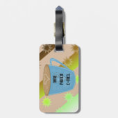 Koffie is een noodzaak bagagelabel (Achterkant verticaal)