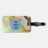 Koffie is een noodzaak bagagelabel (Achterkant horizontaal)