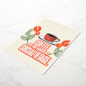 Koffie is een sociaal erfgoed folie uitnodiging (Gedraaid)