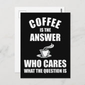 Koffie is het antwoord briefkaart (Voorkant / Achterkant)