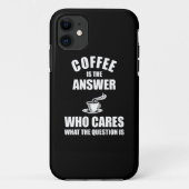 Koffie is het antwoord Case-Mate iPhone case (Achterkant)