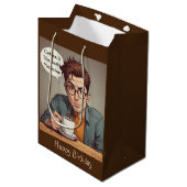 Koffie is het beste medicijn medium cadeauzakje (Voorkant Gekanteld)