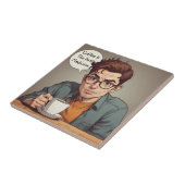 Koffie is het beste medicijn tegeltje (Zijkant)