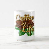 "Koffie is het leven" Magische Mok (Midden)