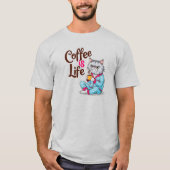 Koffie is het leven met Grumpy Cat Shirt (Voorkant)