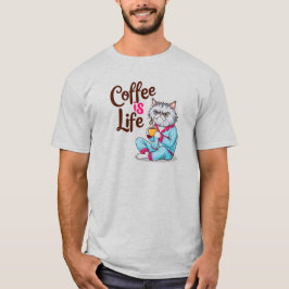 Koffie is het leven met Grumpy Cat Shirt