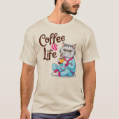 Koffie is het leven met Grumpy Cat Shirt (Voorkant)