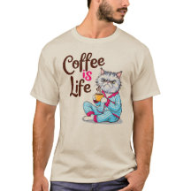 Koffie is het leven met Grumpy Cat Shirt